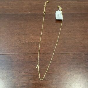 nwt j crew factory mercantile Gold Initial letter A Necklace